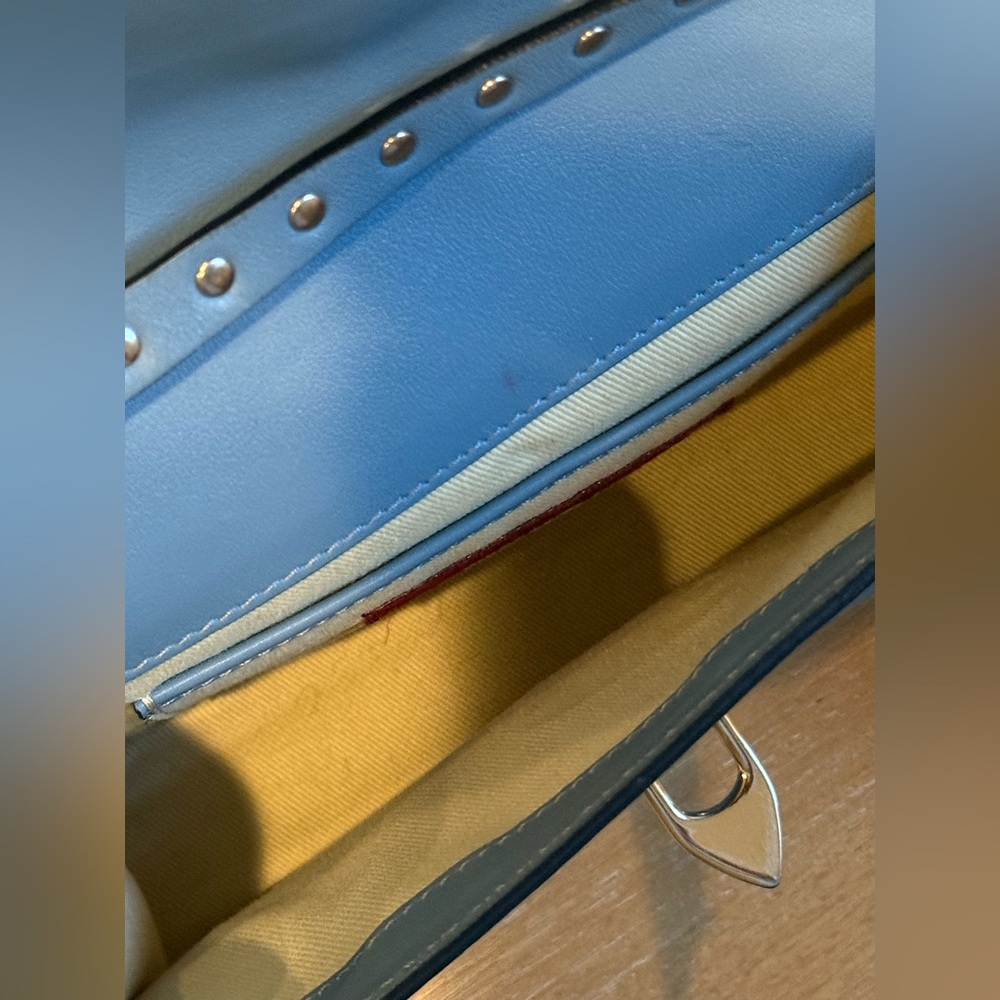 Valentino Garavani Rockstud Leather Crossbody Bag – Light Blue - Picture 13 of 14